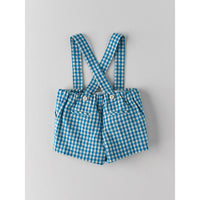 Nanos Aqua Check Baby Suspender Shorts