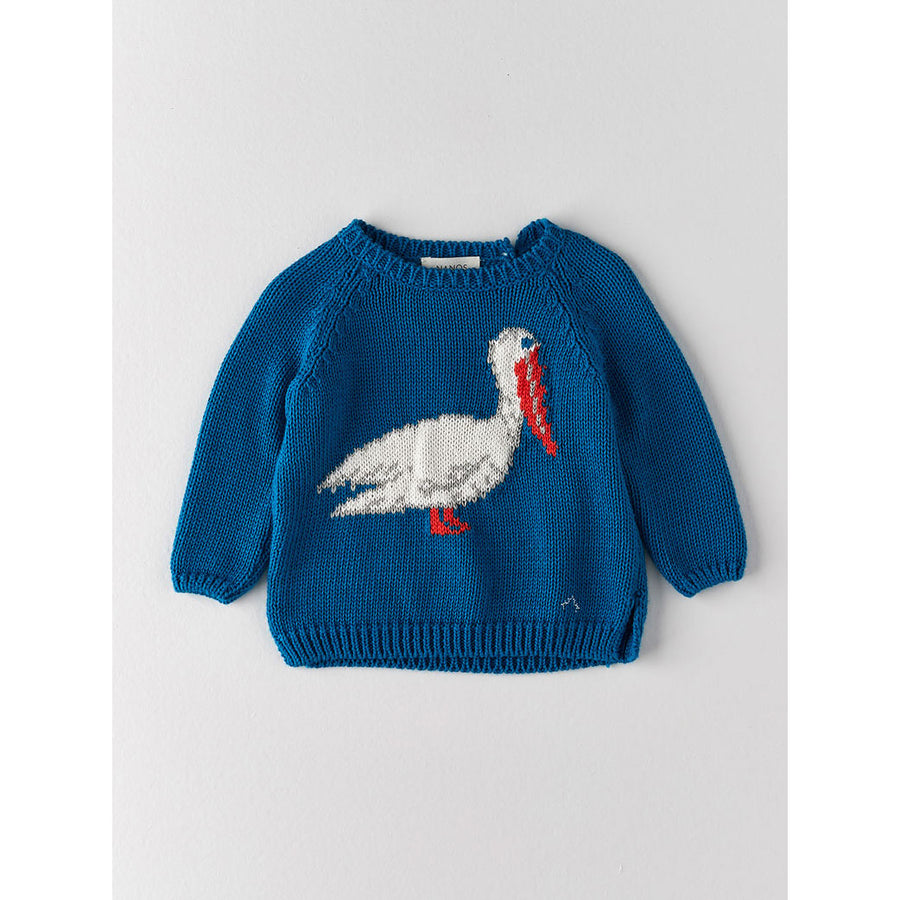 Nanos Indigo Stork Baby Sweater