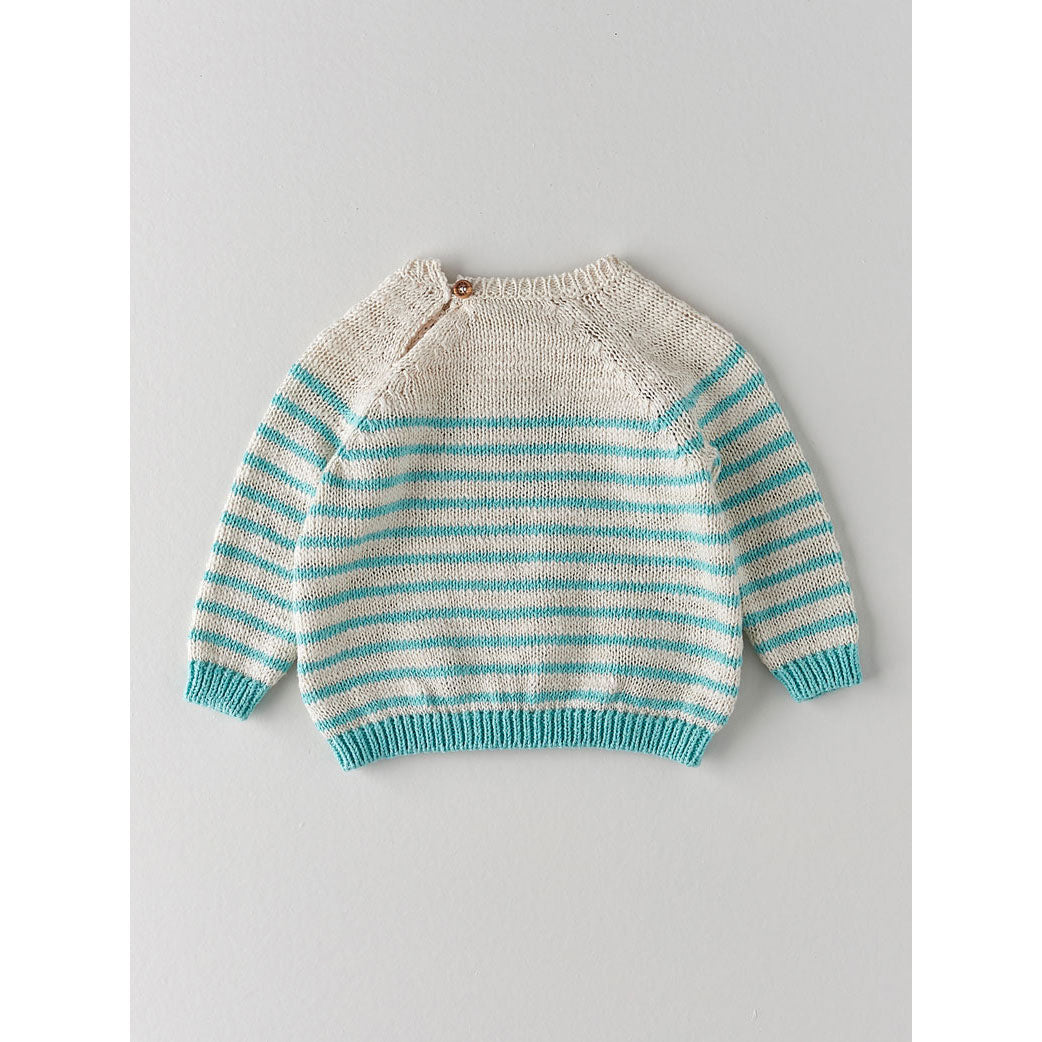 Nanos Light Blue Stripe Baby Sweater