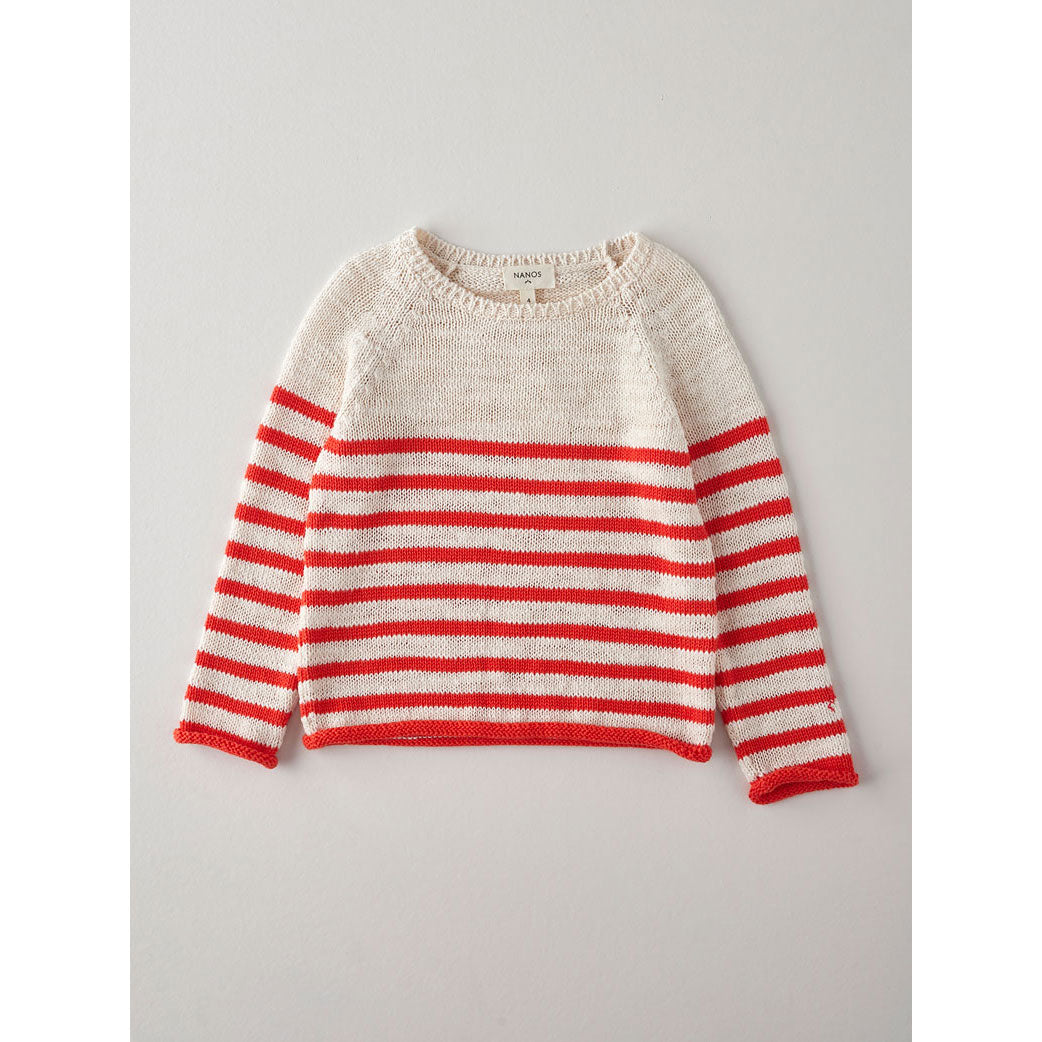 Nanos Orange Stripe Sweater