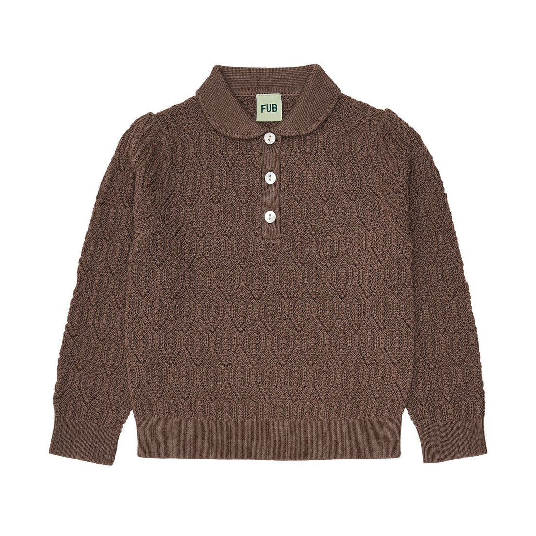 FUB Pointelle Top - Nutmeg