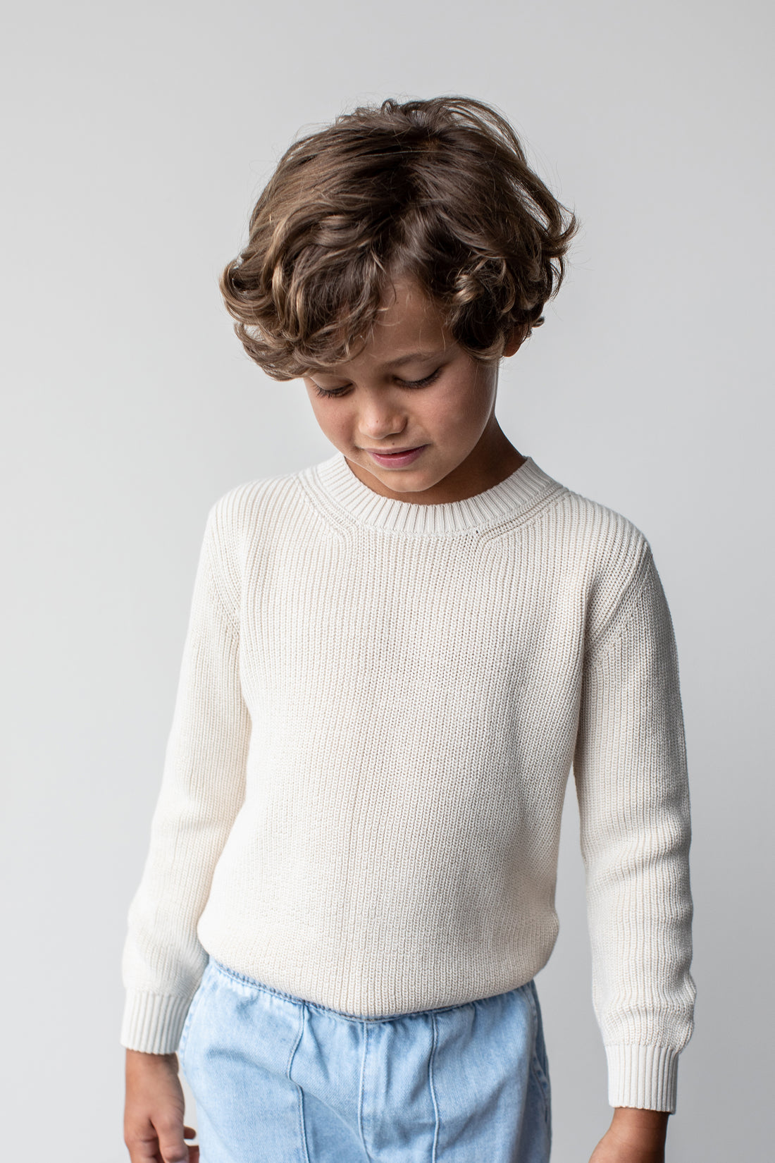 Aymara Ecru Organic Knit Sweater
