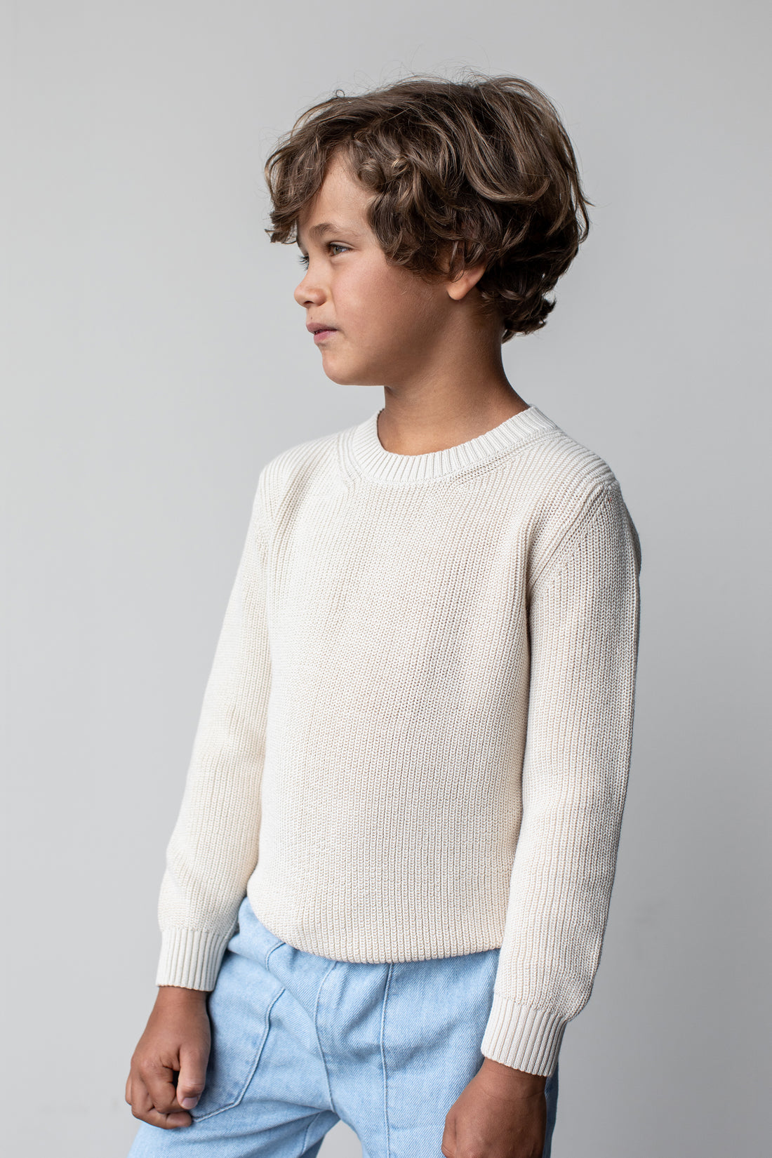 Aymara Ecru Organic Knit Sweater