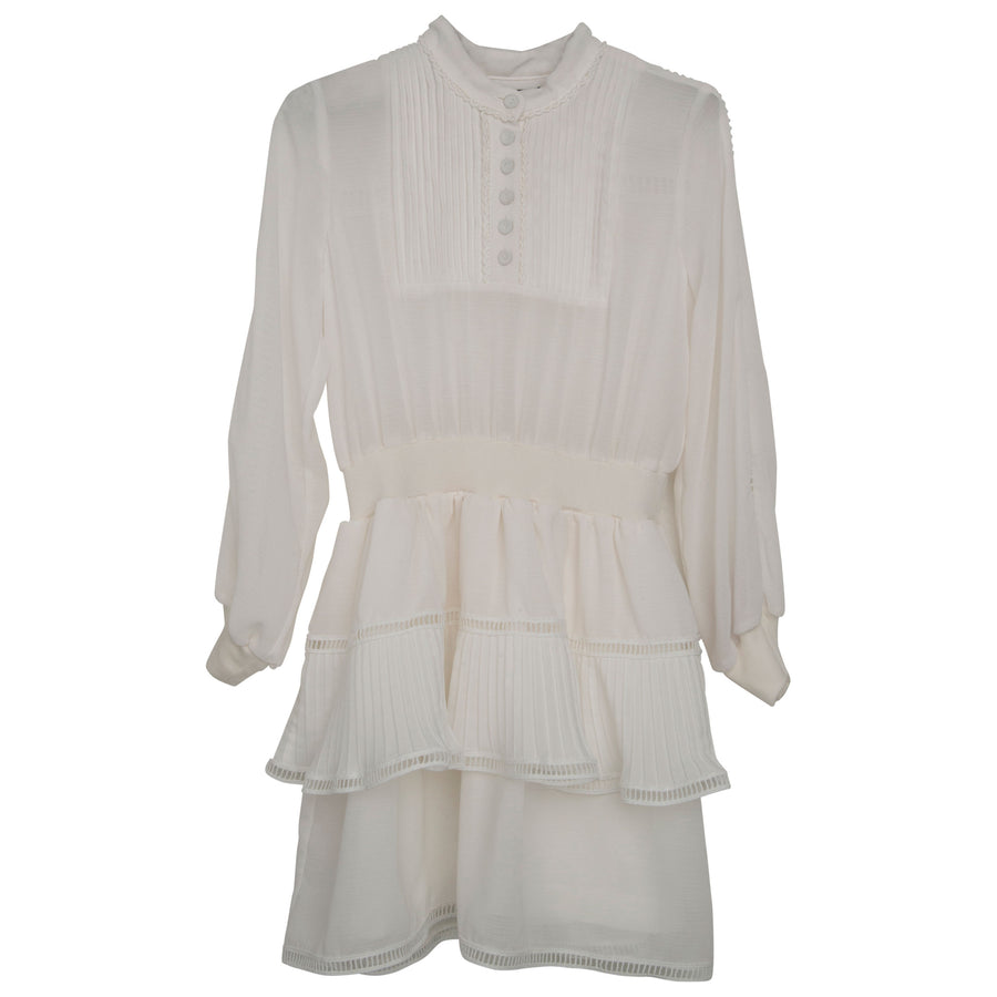 Little Remix Cream Lea Lace Shirtdress