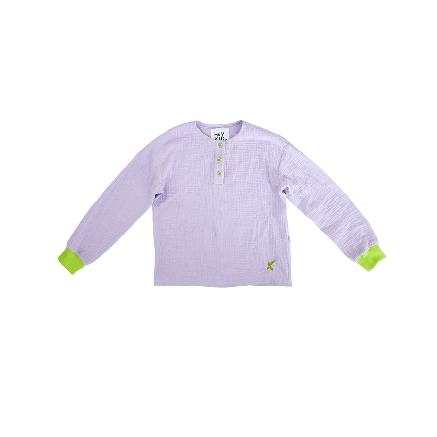 Hey Kid Lavender Gauze Fabric Top