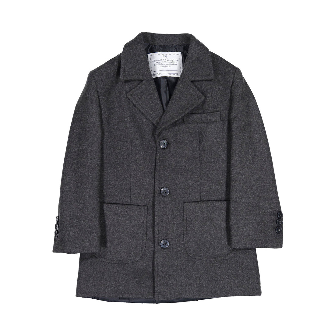 Manuelle Frank Grey Wool Padded Coat