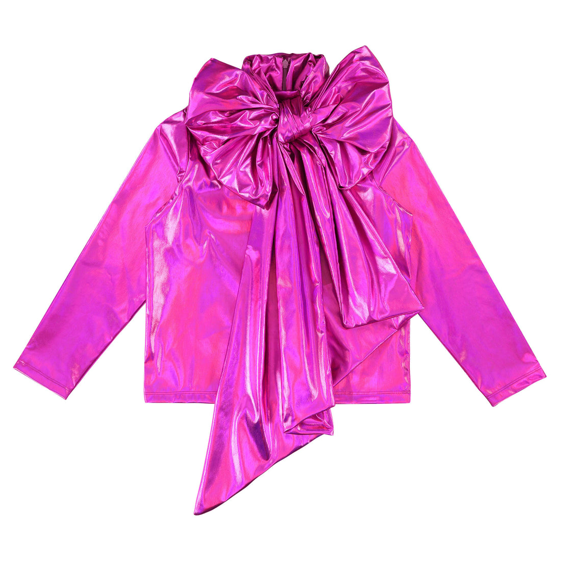Caroline Bosmans Metal Pink Fancy Bow Top