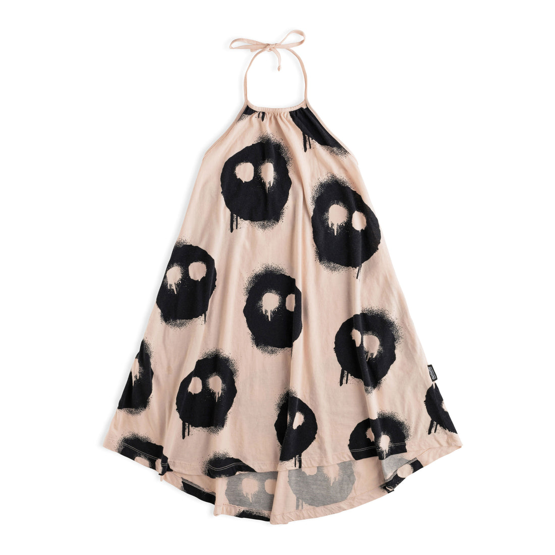 NUNUNU Nude Melting Masks Collar Dress