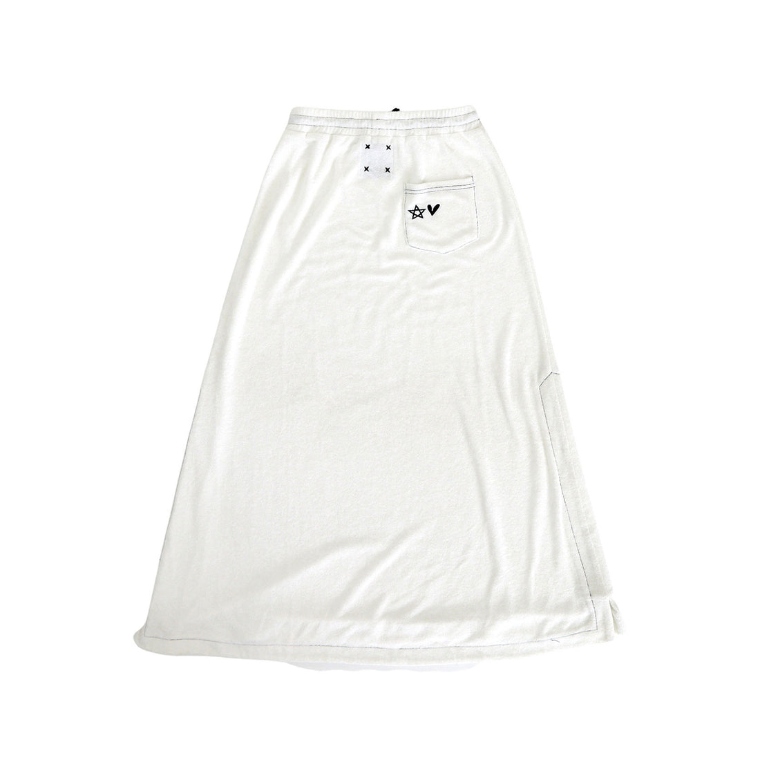 Hey Kid White Terry Skirt