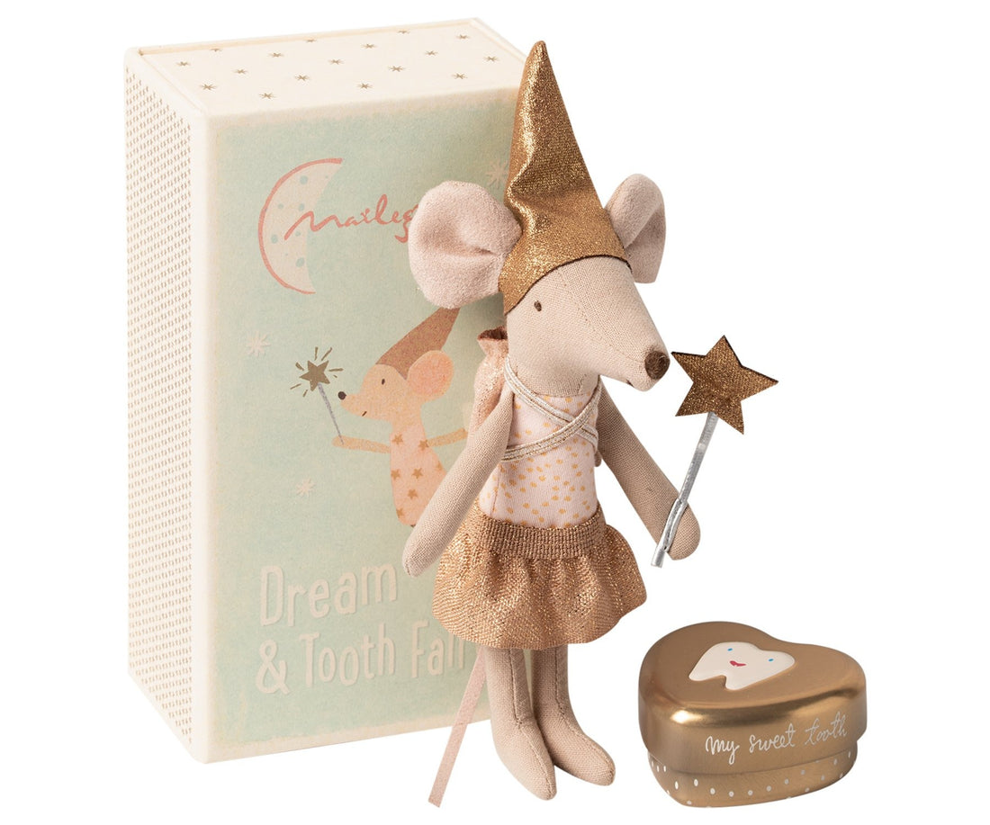 Maileg Tooth Fairy Mouse In Matchbox, Big Sister