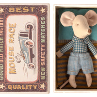 Maileg Little Brother Mouse In Matchbox