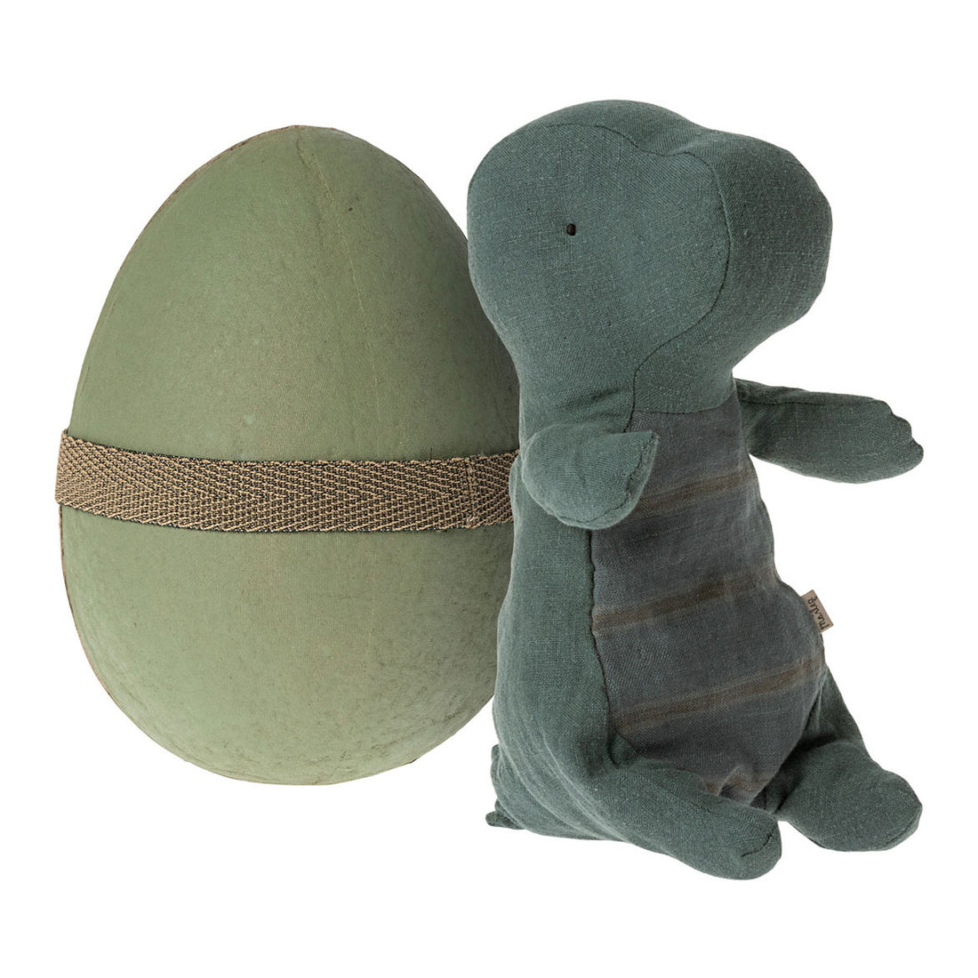Maileg Gantosaurus in egg, Small - Dark Petrol