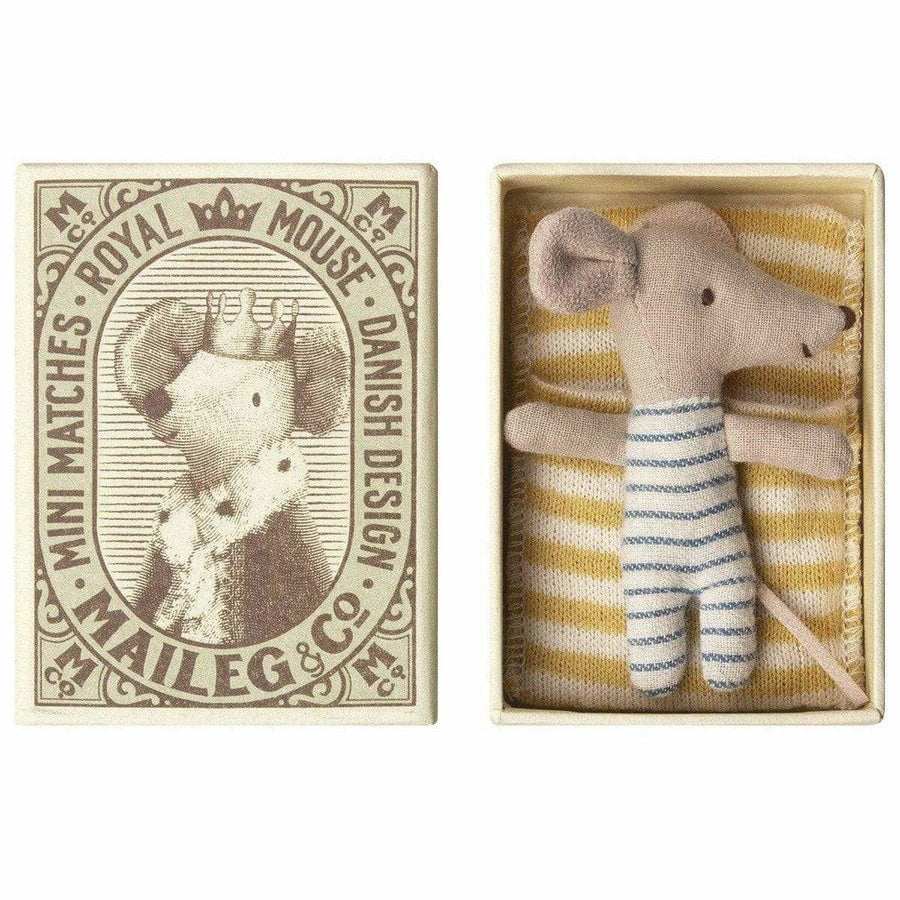 Maileg Baby Mouse, Sleepy/Wakey In Box - Boy