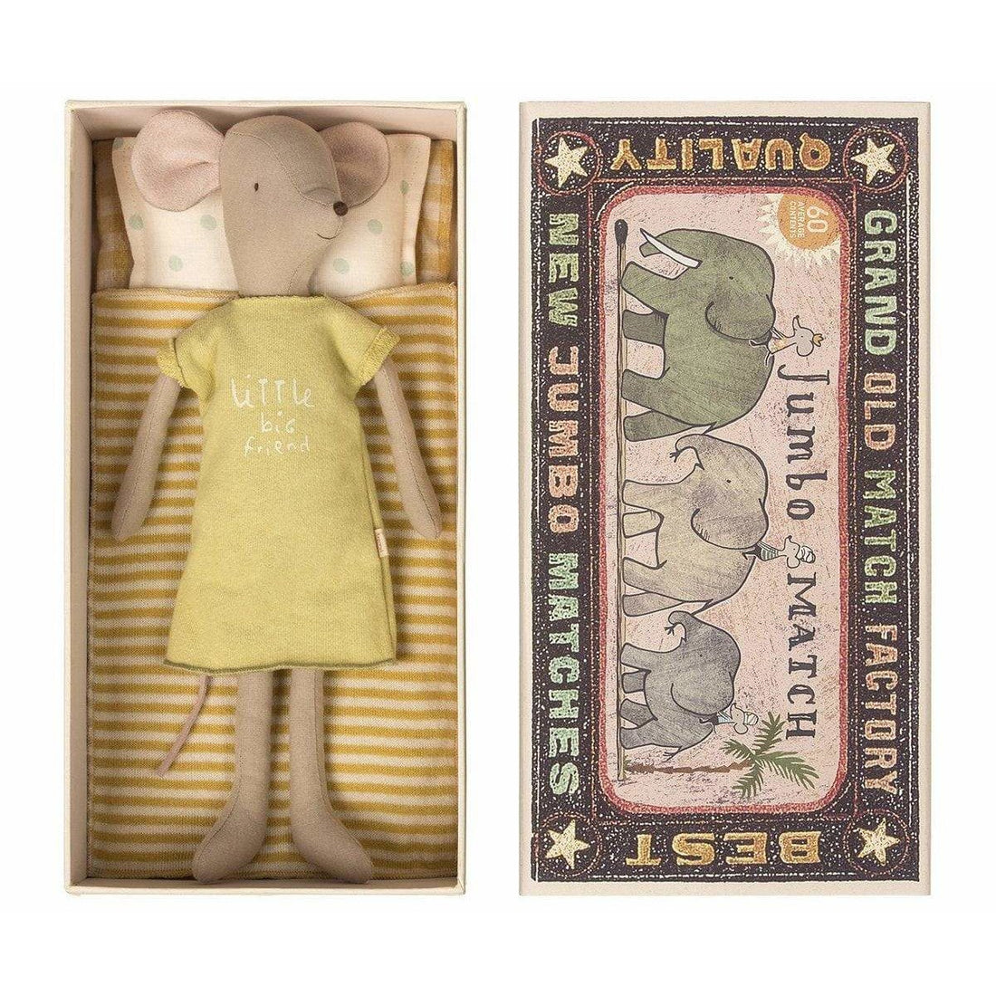Maileg Medium Mouse In Box - Girl