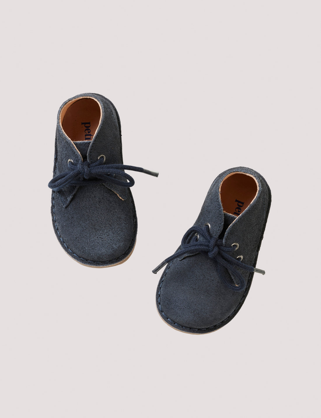 Petit Nord Navy Suede Desert Boot with Lace