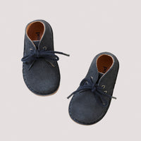 Petit Nord Navy Suede Desert Boot with Lace