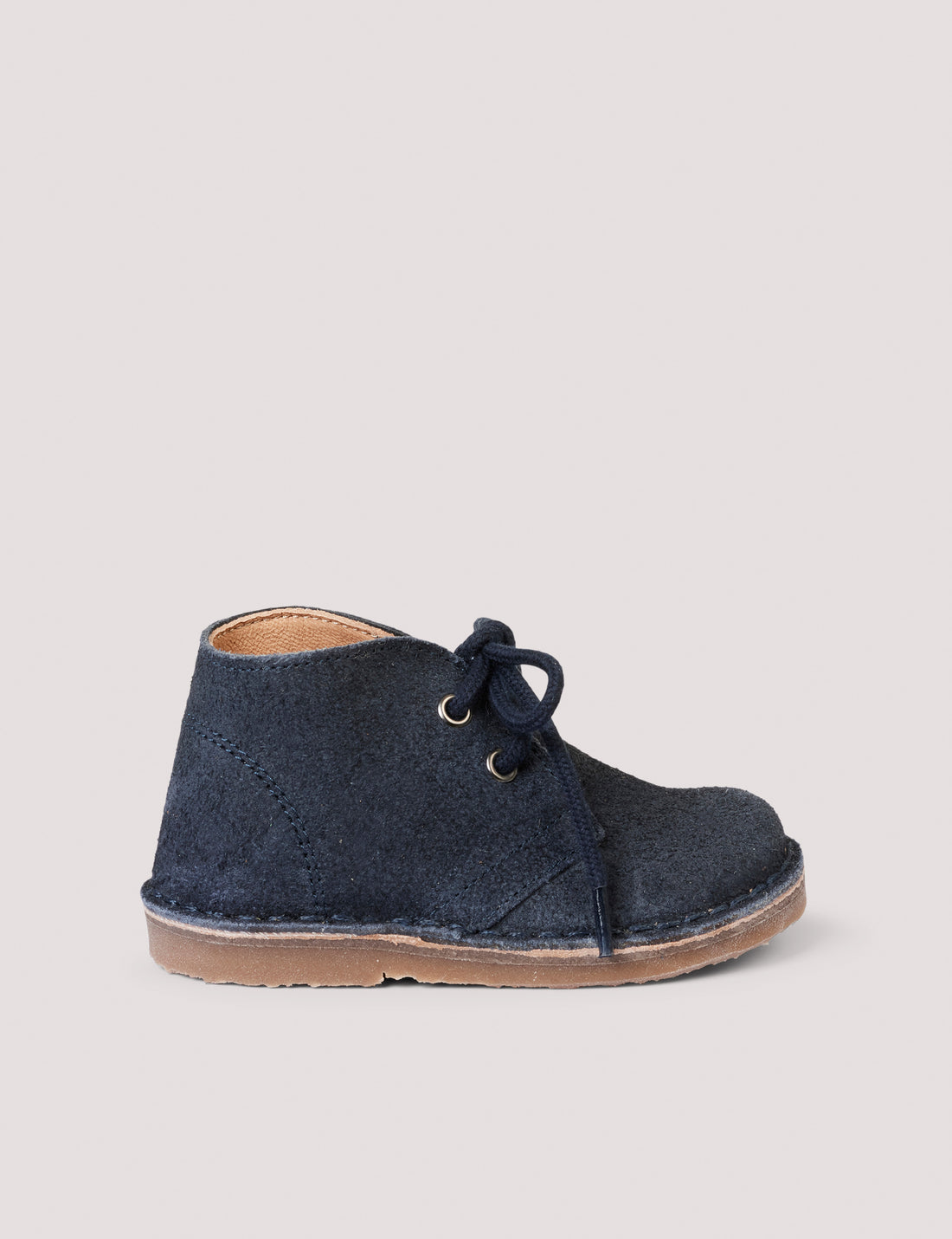 Petit Nord Navy Suede Desert Boot with Lace