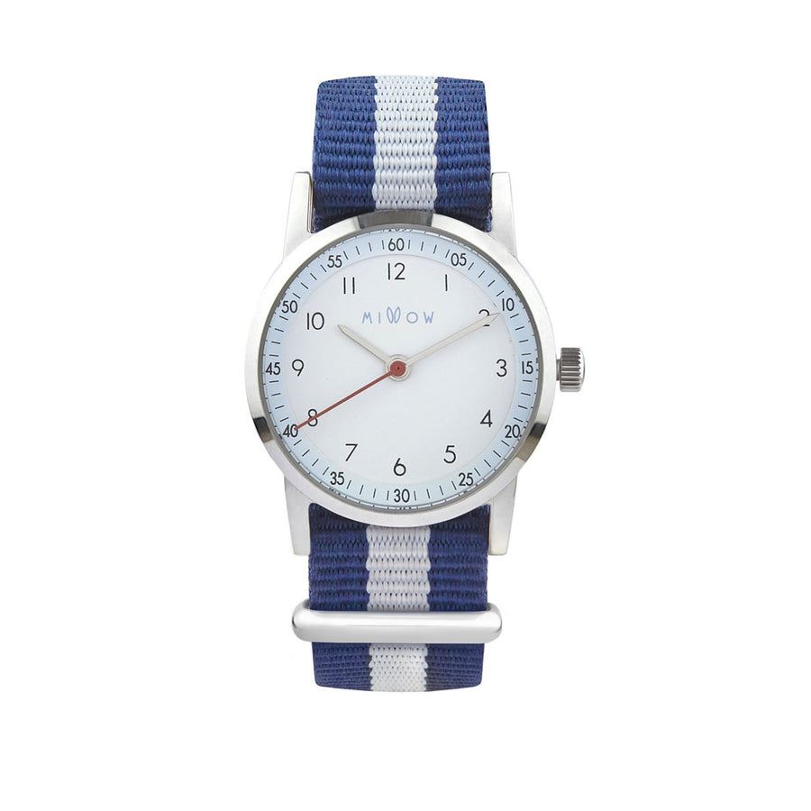 Millow Ciel Blue Stripe Strap Watch