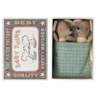 Maileg Twins, Baby Mice In Matchbox
