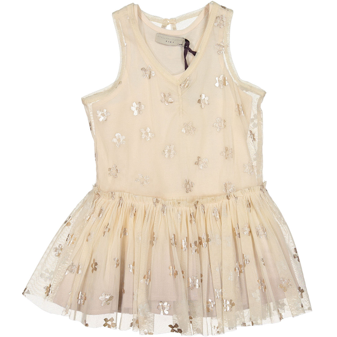 Stella Beige Tulle Daisy Dress - Ladida