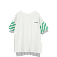 Beau Loves Green Stripe Book Oversized Top
