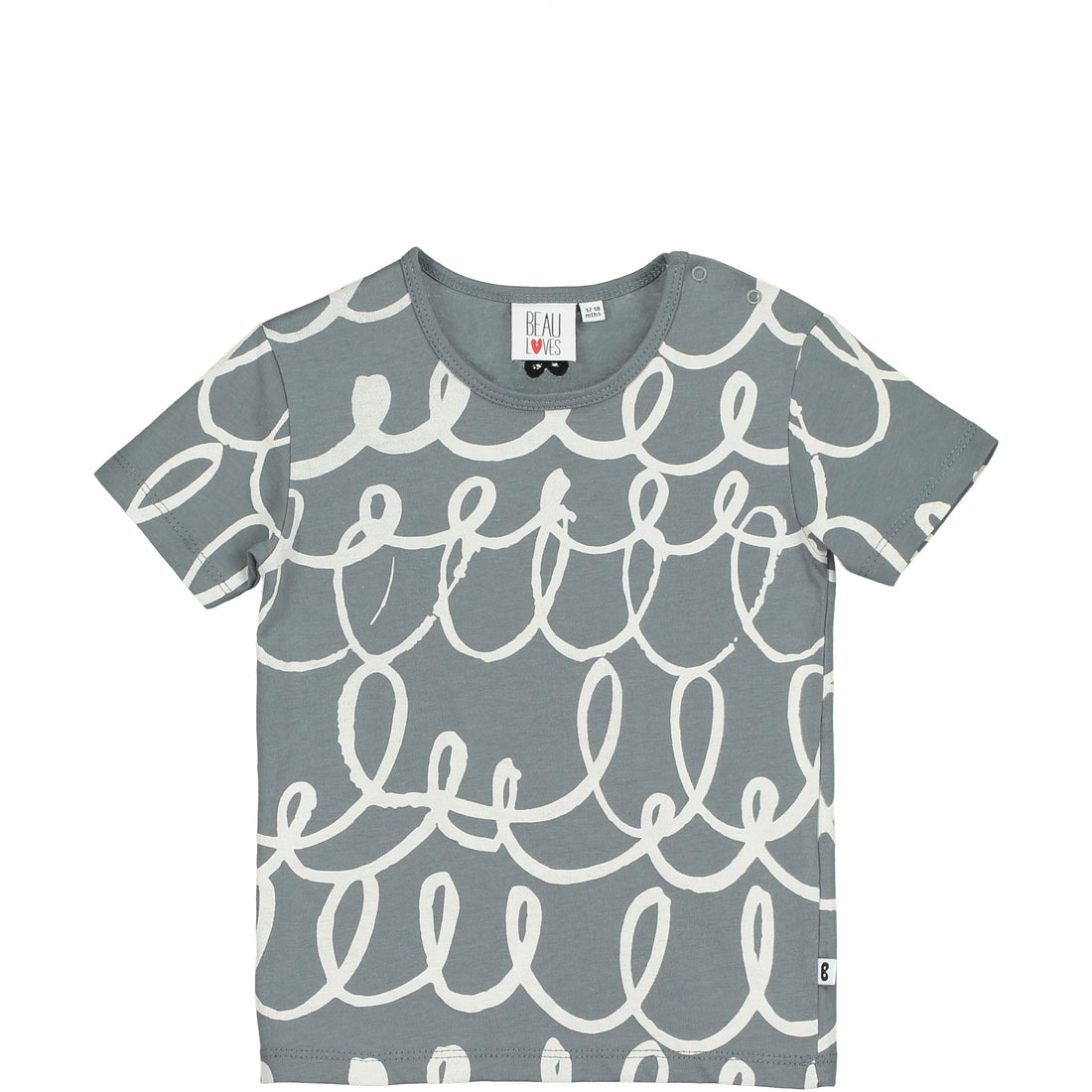 Beau Loves Charcoal Loop Baby Tee