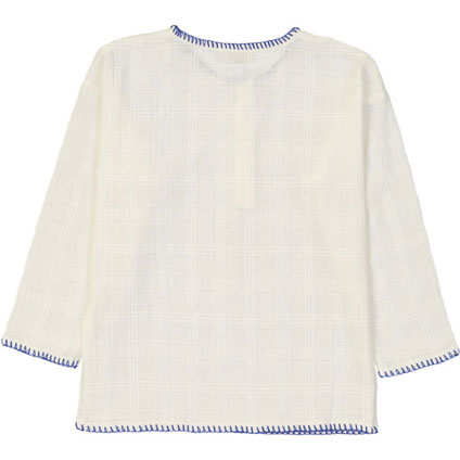 Hello Simone Off White Crepe Tudy Shirt