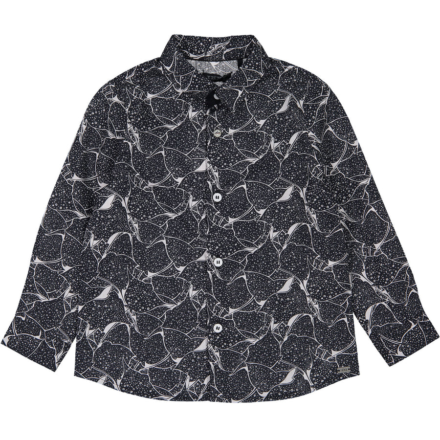 IKKS Black Printed Shirt - Ladida