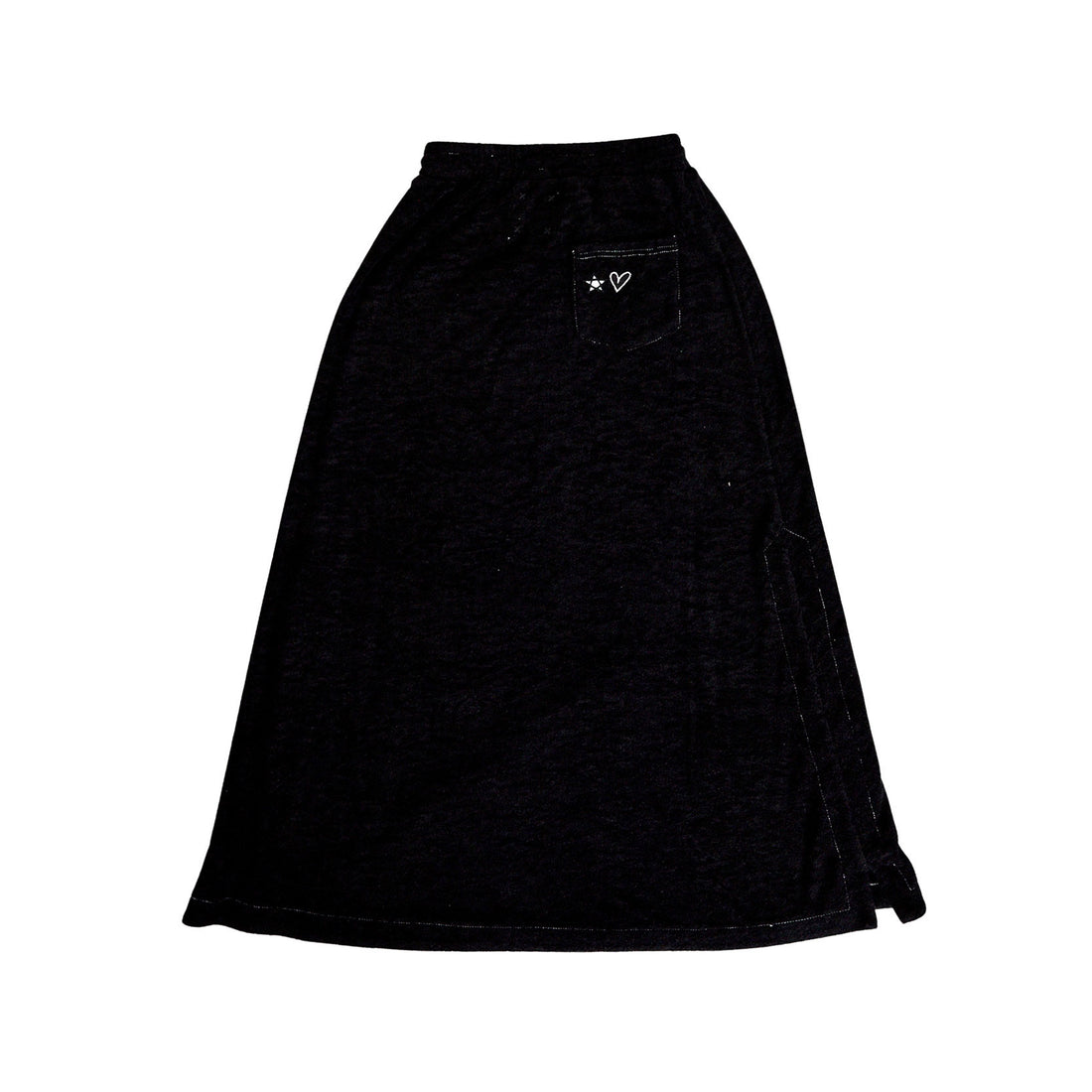 Hey Kid Black Terry Skirt