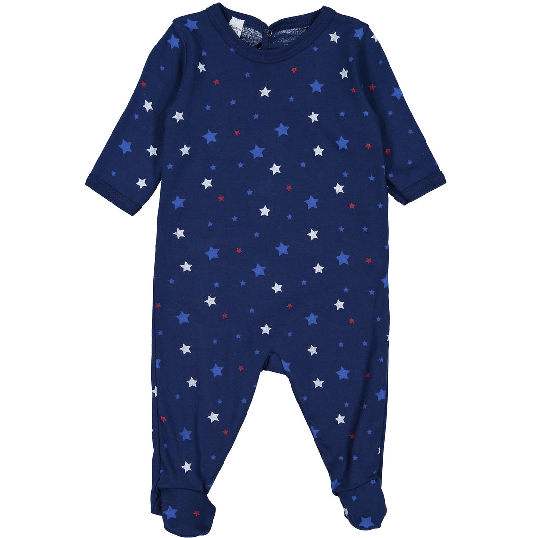 Petit Bateau Navy Star Print Footie