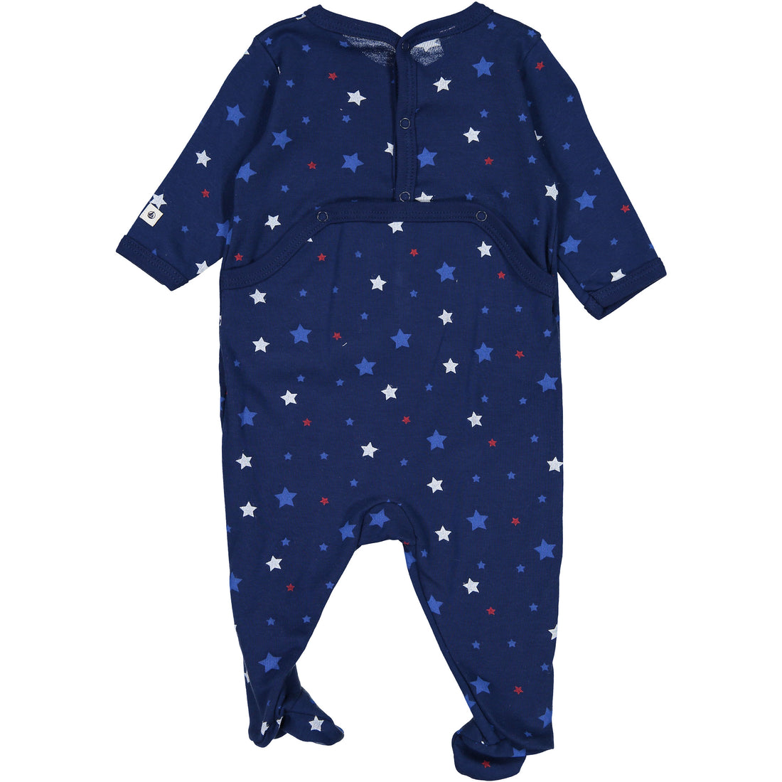 Petit Bateau Navy Star Print Footie