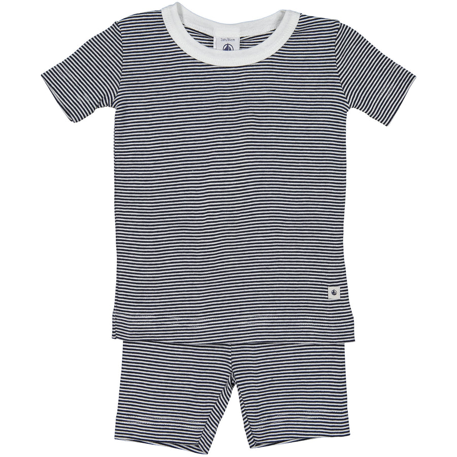 Petit Bateau Navy Striped Short PJs