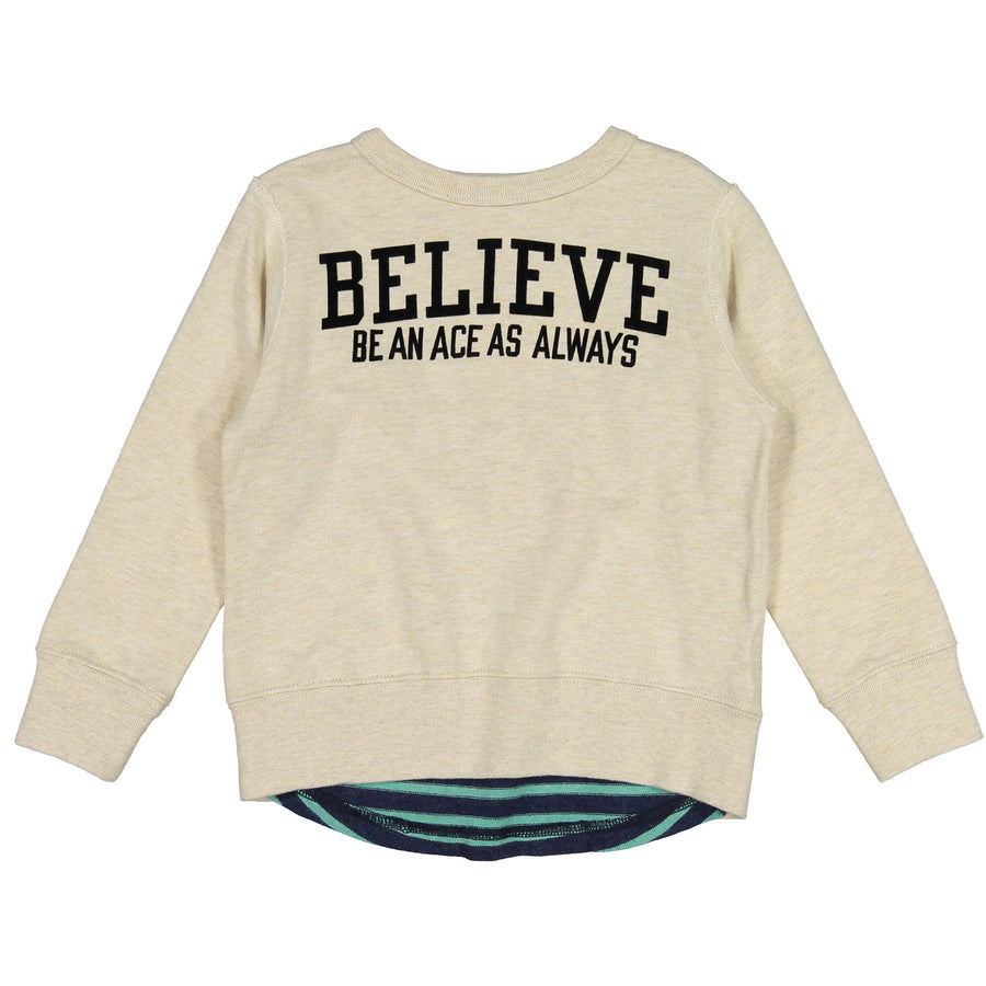 DENIM DUNGAREE Oatmeal Believe Sweatshirt