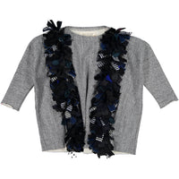Go To Hollywood Grey Confetti Striped Sweatshirt
