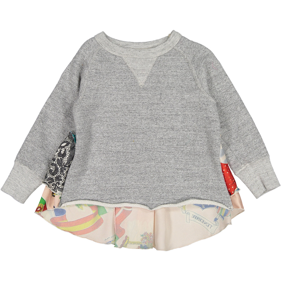 Go To Hollywood Grey Cropped Blouse Sweatshirt