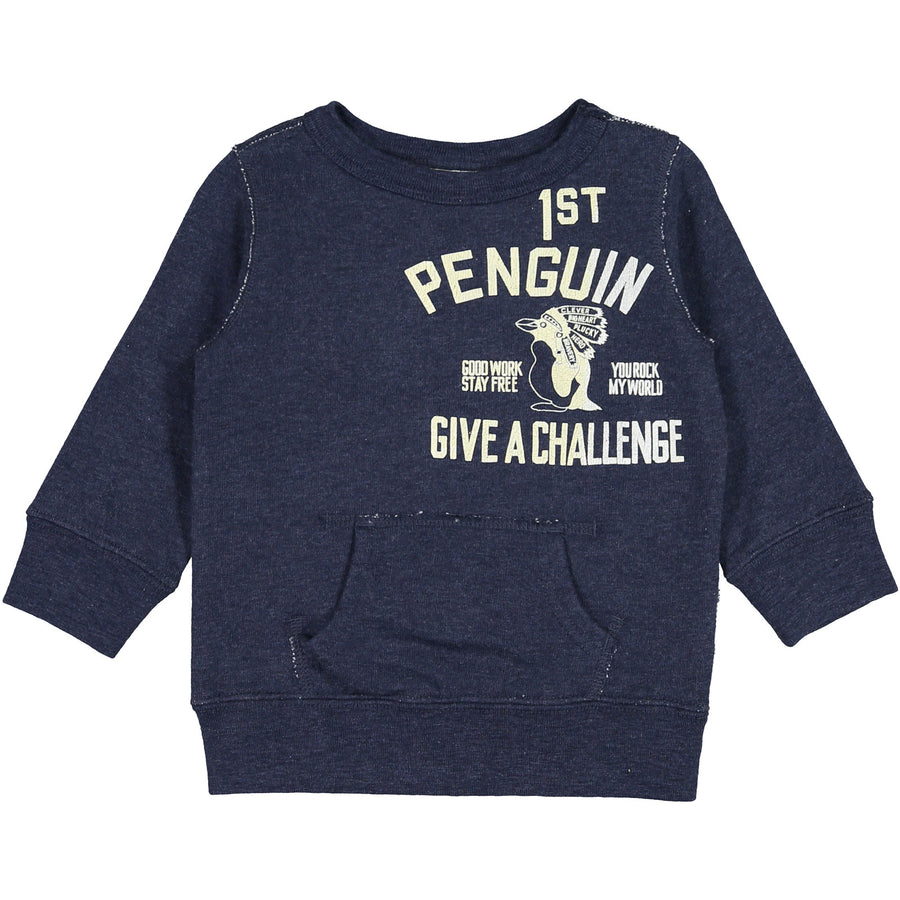 DENIM DUNGAREE Dark Denim Penguin Sweatshirt