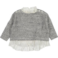 FITH Grey Tweed Ruffle Sweater