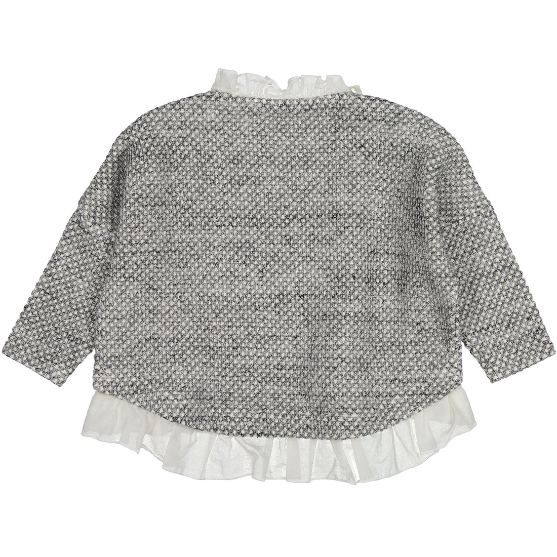 FITH Grey Tweed Ruffle Sweater