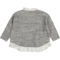 FITH Grey Tweed Ruffle Sweater