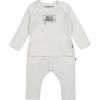 Imps & Elfs White Hello World Legging Set