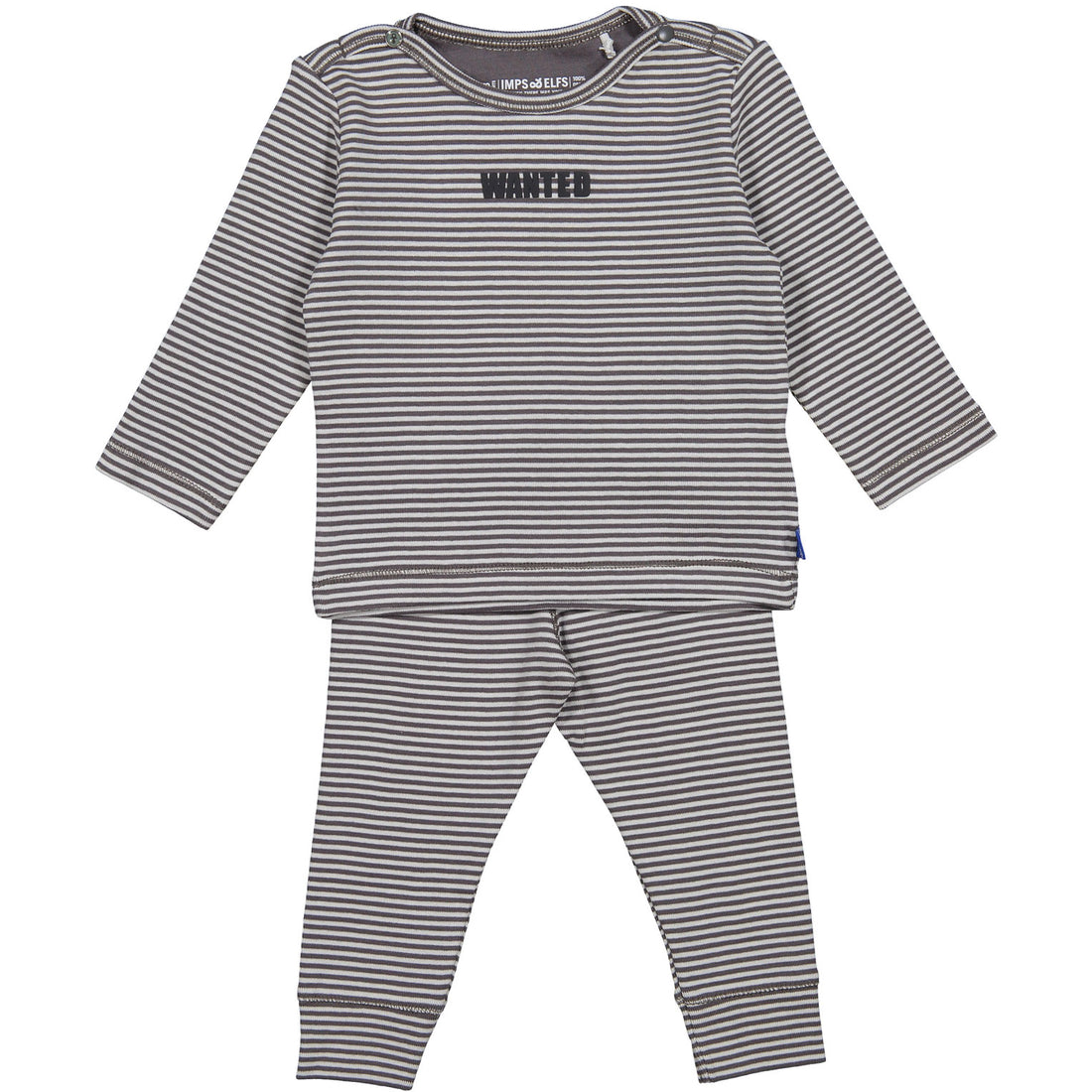 Imps & Elfs Stone Grey Stripe WANTED Legging Set
