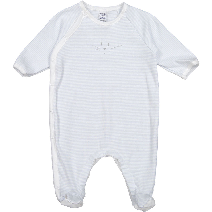 Petit Bateau Blue Striped Baby Set
