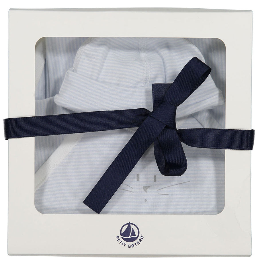 Petit Bateau Blue Striped Baby Set