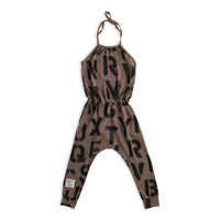 NUNUNU Earth Brown Abc Collar Overall