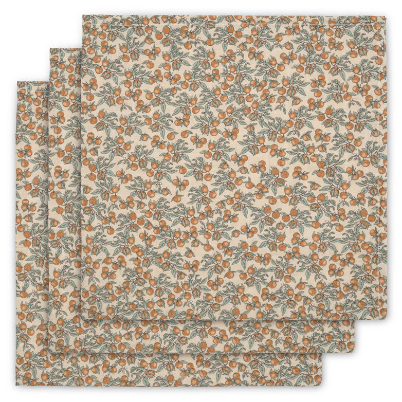 Konges Slojd Orangery Beige 3 Pack Muslin Cloth