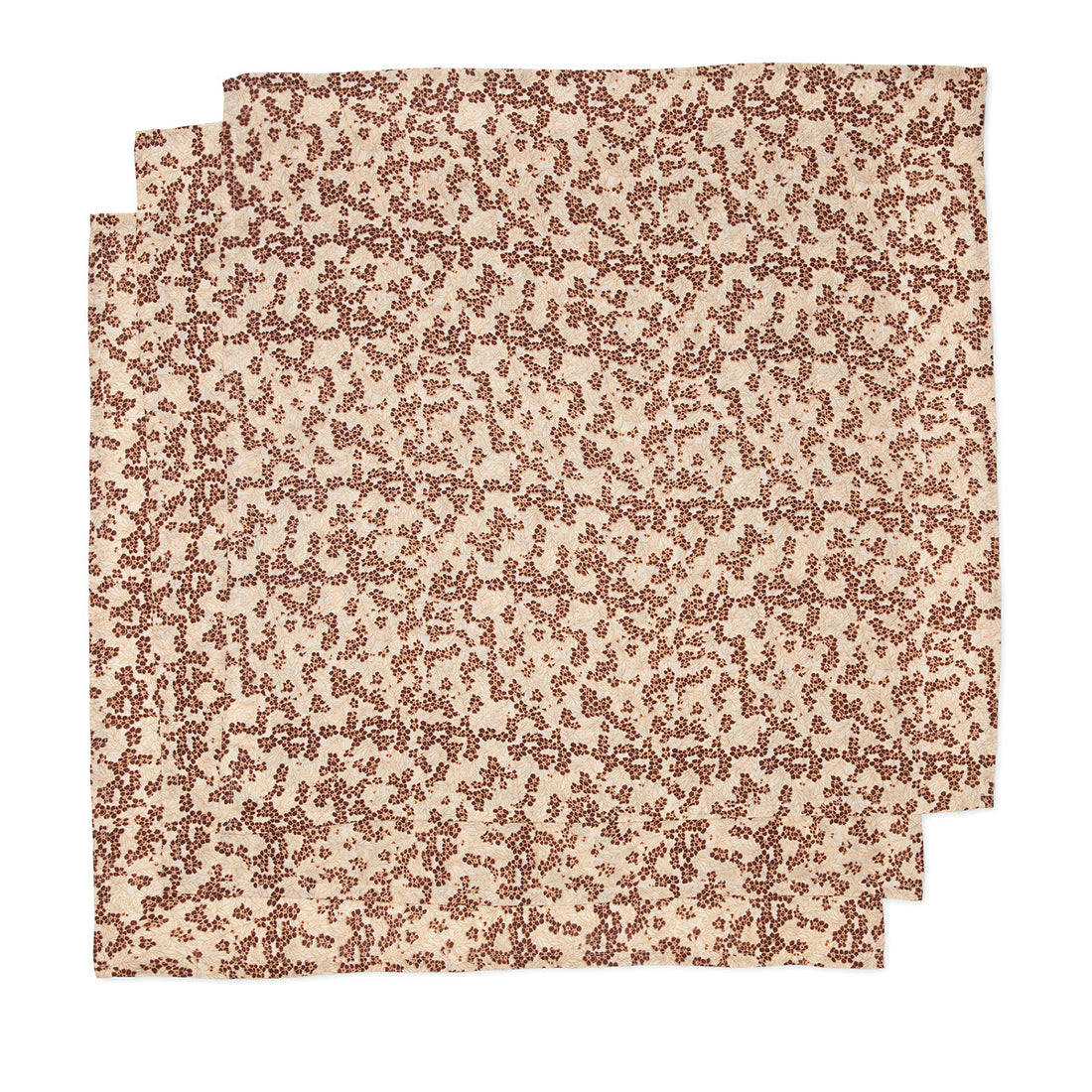 Konges Slojd Winter Leaves Dark Red 3 Pack Muslin Cloth