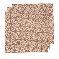 Konges Slojd Winter Leaves Dark Red 3 Pack Muslin Cloth