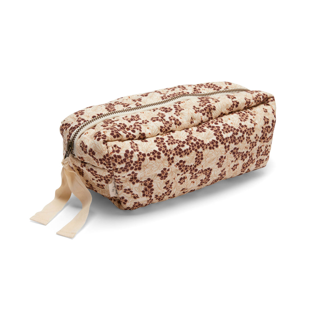 Konges Slojd Winter Leaves Dark Red Small Quilted Toilettry Bag