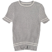 aymara Grey Melange/Ivory Aiko Sweater