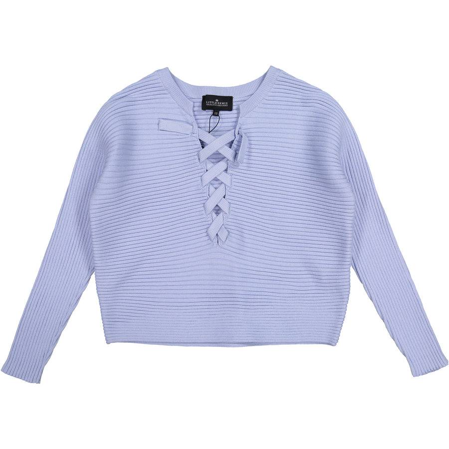 Little Remix Pastel Blue Ribly String Sweater